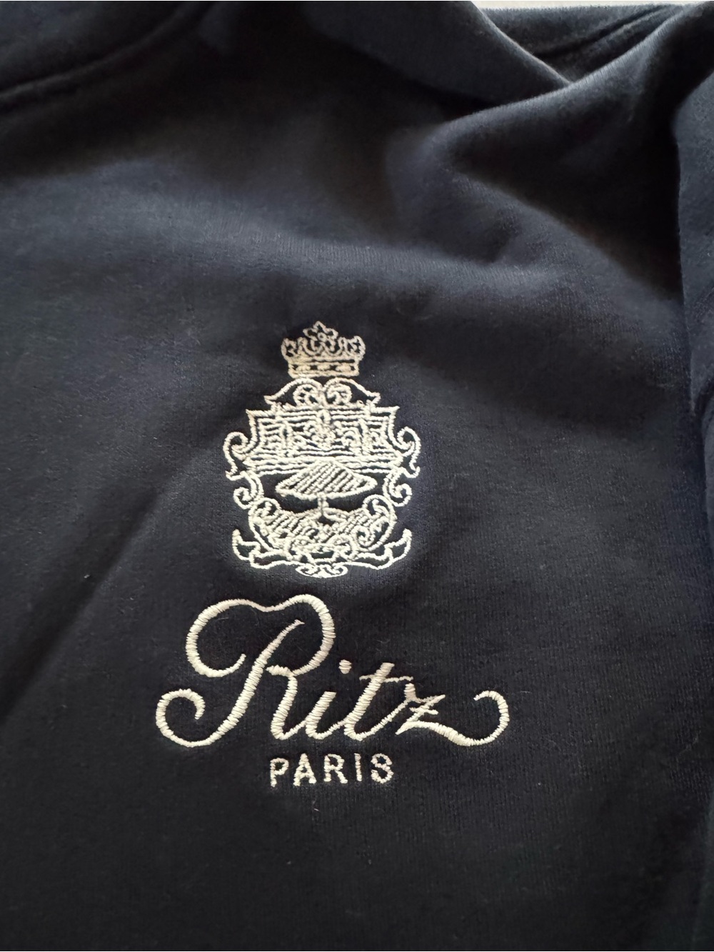 Ritz x Frame Denim Black Hooded Sweatshirt with White Labels